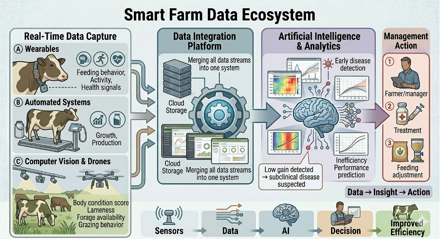 Integration of precision livestock farming technologies for efficiency monitoring in beef systems.png